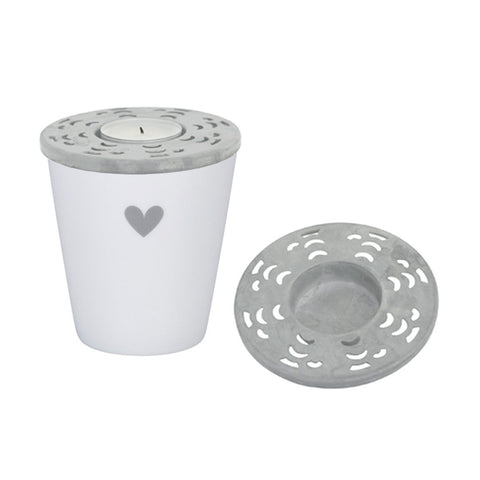 Zink-Teelichthalter für Happy Mugs
