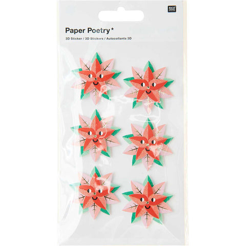 Paper Poetry 3D-Sticker - Weihnachtsstern